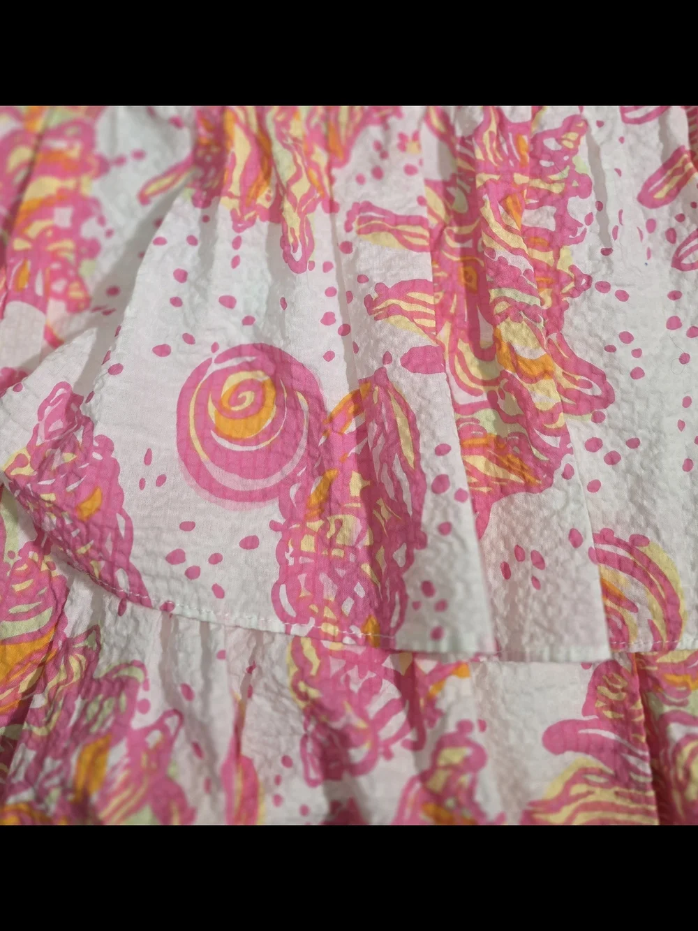 Lilly Pulitzer Elinor Strapless Drop Waist Dress size XS Conched Out Pink Orange - Picture 5 of 5